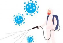 Photo of Personil Lepas Dinas Ditugasi Kapolsek Menyemprot Desinfektan