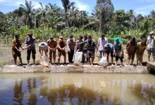 Photo of Kades Ujung Rambe Bersama Poktan Perintis Mawar Tabur Benih Padi dan Ikan 