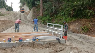 Photo of Dikebut Satgas TMMD Kodim 0204/DS, Dua Jembatan di Dusun VIII Pagar Gunung Tinggal Finishing