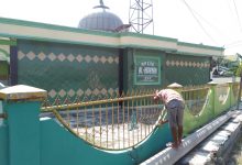 Photo of Pagar Mesjid Al Hidayah Komplek BSP Lubuk Pakam Dicat Ulang