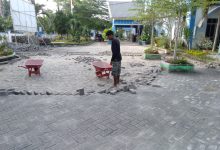 Photo of Paving Block Halaman Kantor Dinas Pendidikan Deli Serdang Dibongkar