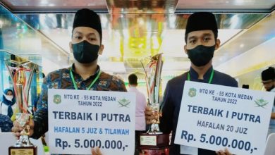 Photo of Daftar Menjadi Prajurit TNI AD, 2 Juara MTQ Ke-55 Kota Medan Difasilitasi Wali Kota
