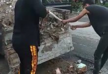 Photo of Anggota DPRD dan Calon Kades Pasar Melintang Timbun Jalan Rusak depan Kodim 0204 Deli Serdang