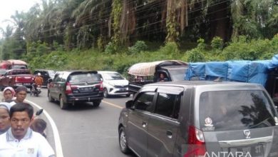 Photo of Ramainya Pengunjung di Lebaran Kedua, Jalan Menuju Wisata Aek Sijornih Tapsel Macet