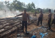 Photo of Dua Base Camp PT SSL Dibakar, Kapolres Palas Langsung Turunkan Personil Padamkan Api