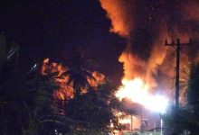 Photo of Gudang Getah PT Mara Jaya Kebun Batu Rata Bangun Purba Terbakar