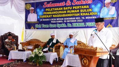 Photo of Wabup Deli Serdang Lakukan Peletakan Batu Pertama Rumah Suluk Tarekat Naqsabandiyah Khalidiyah