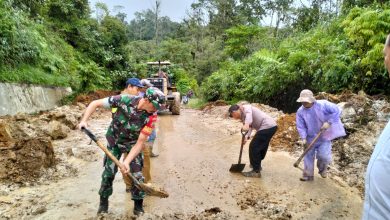 Photo of Jalan Penghubung Karo – Langkat Putus Total, Badan Jalan Tertimbun Longsor