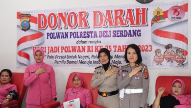 Photo of Polwan Polres Deli Serdang Berhasil Kumpulkan 11 Kantong Darah