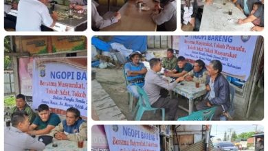 Photo of Eratkan Persaudaraan, Polres Humbahas Sambangi Warga Ajak Ngopi Bareng