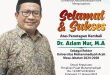 Photo of DR. H. Aslam Nur Dikukuhkan Kembali Menjadi Rektor UNMUHA Priode 2024- 2028