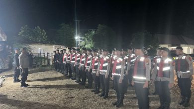 Photo of Sat Samapta Bersama Personil Brimob BKO Polres Palas Melakukan Patroli Blue Light Pengamanan Pemilu