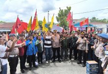 Photo of Aksi Unjuk Rasa Elemen Mahasiswa Di Wilkum Polresta Deli Serdang Berjalan Damai dan Kondusif