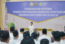 Photo of Wagub Aceh Buka Diklat PPIH Kloter Embarkasi Aceh Tahun 1447 H/2026 M