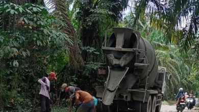 Photo of PKS PT Bintang Sawit Cemerlang Lakukan Pengecoran Jalan Rusak di Tanjung Siporkis
