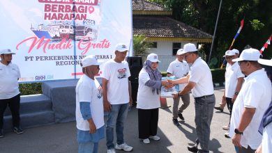 Photo of Mudik Aman Berbagi Harapan, PTPN 1 Regional 1 Lepas Tiga Bus Mudik Gratis