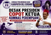 Photo of LPA Deli Serdang Desak Presiden Evaluasi Ketua Komnas Perempuan Terkait Penolakan Hukuman Kebiri