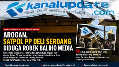 Photo of Arogansi Oknum Satpol PP Deli Serdang, Baliho Media Kanalupdate.com Dirusak Tanpa Prosedur!