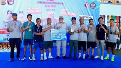 Photo of Tim Kodam Iskandar Muda Juara I Turnamen Tenis Kapolda Aceh Cup 2026