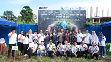 Photo of PTPN I Regional 1 Bersama Forkopimcam Tanjung Morawa Tanam 300 Pohon Peringati Hari Bumi dan HUT Deli Serdang ke 80