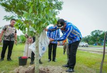 Photo of Bupati Awali Penanaman Bibit Pohon Pengganti Karangan Bunga HUT ke-81