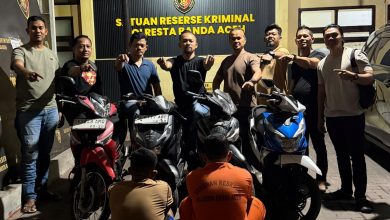 Photo of Polresta Banda Aceh Ringkus Tiga Pelaku Curanmor, Motor Curian Dijual Rp11 Juta ke Penadah