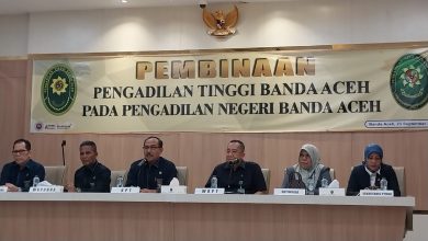 Photo of Ketua Pengadilan Tinggi Adakan pembinaan di Kalangan Pengadilan Negeri BNA dan berpesan Jangan Obral Putusan Bebas