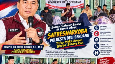 Photo of Bukan Sekadar Bicara di Dunia Maya, Satresnarkoba Polresta Deli Serdang Tatap Muka dengan Warga Batang Kuis