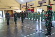 Photo of Brigjen Ali Imran Pimpin Korps Raport Kenaikan Pangkat Prajurit Korem 011/Lilawangsa