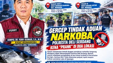 Photo of Gercep Tindak Aduan Narkoba, Polresta Deli Serdang Kena “Prank” di Dua Lokasi