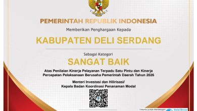 Photo of Menteri Investasi dan Hilirisasi Tetapkan Kinerja Perizinan Deli Serdang Sangat Baik, Nilai Tembus 91,728